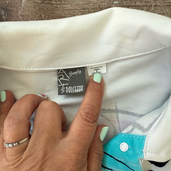 Dolcezza Colorful Abstract Print Women's Jacket - Picture 2 of 8